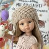 Paola Reina doll in a knitted sheep hat