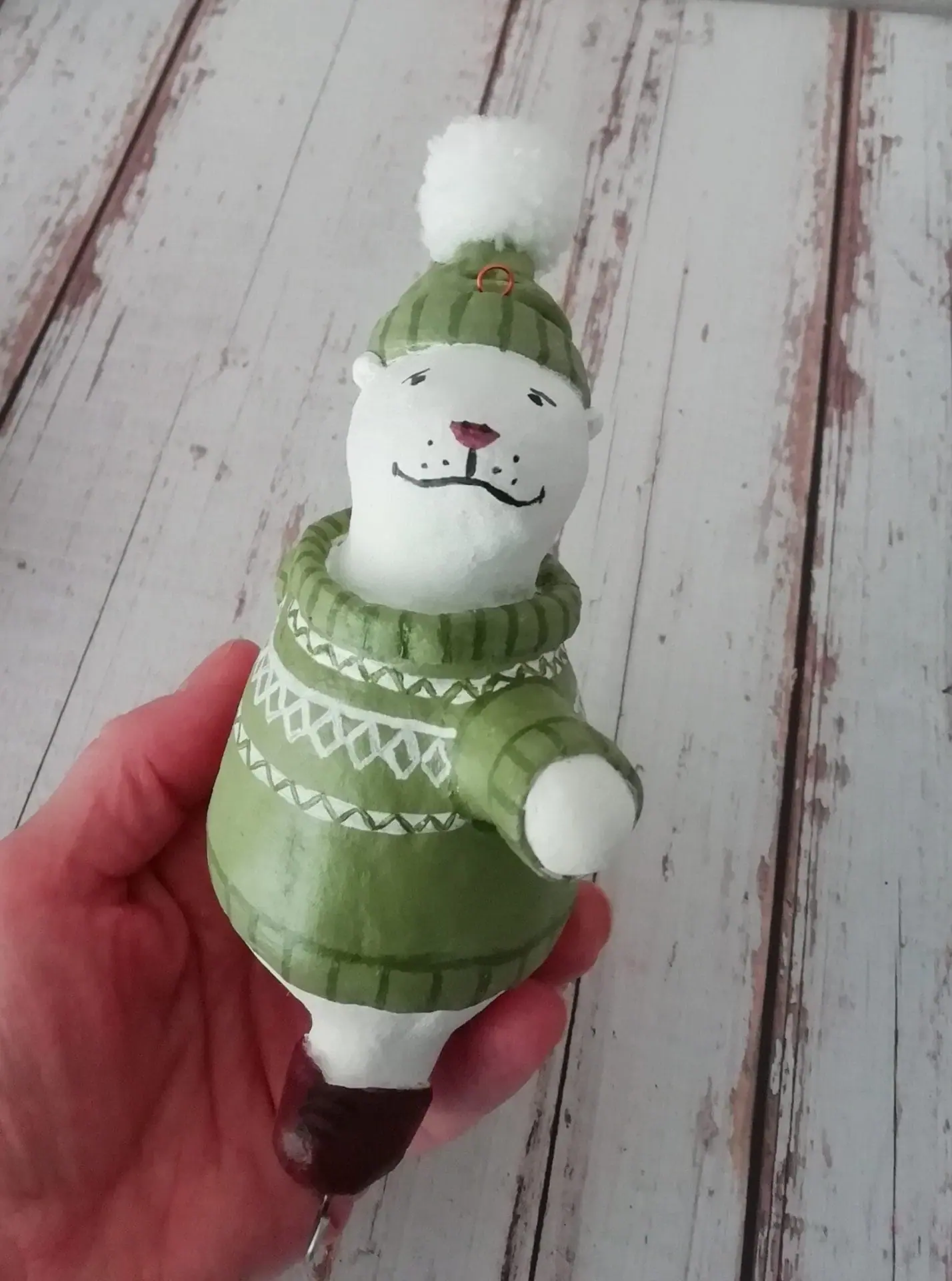 cotton bear on skates a toy made of cotton wool. 4 img 20250412 123126.jpg