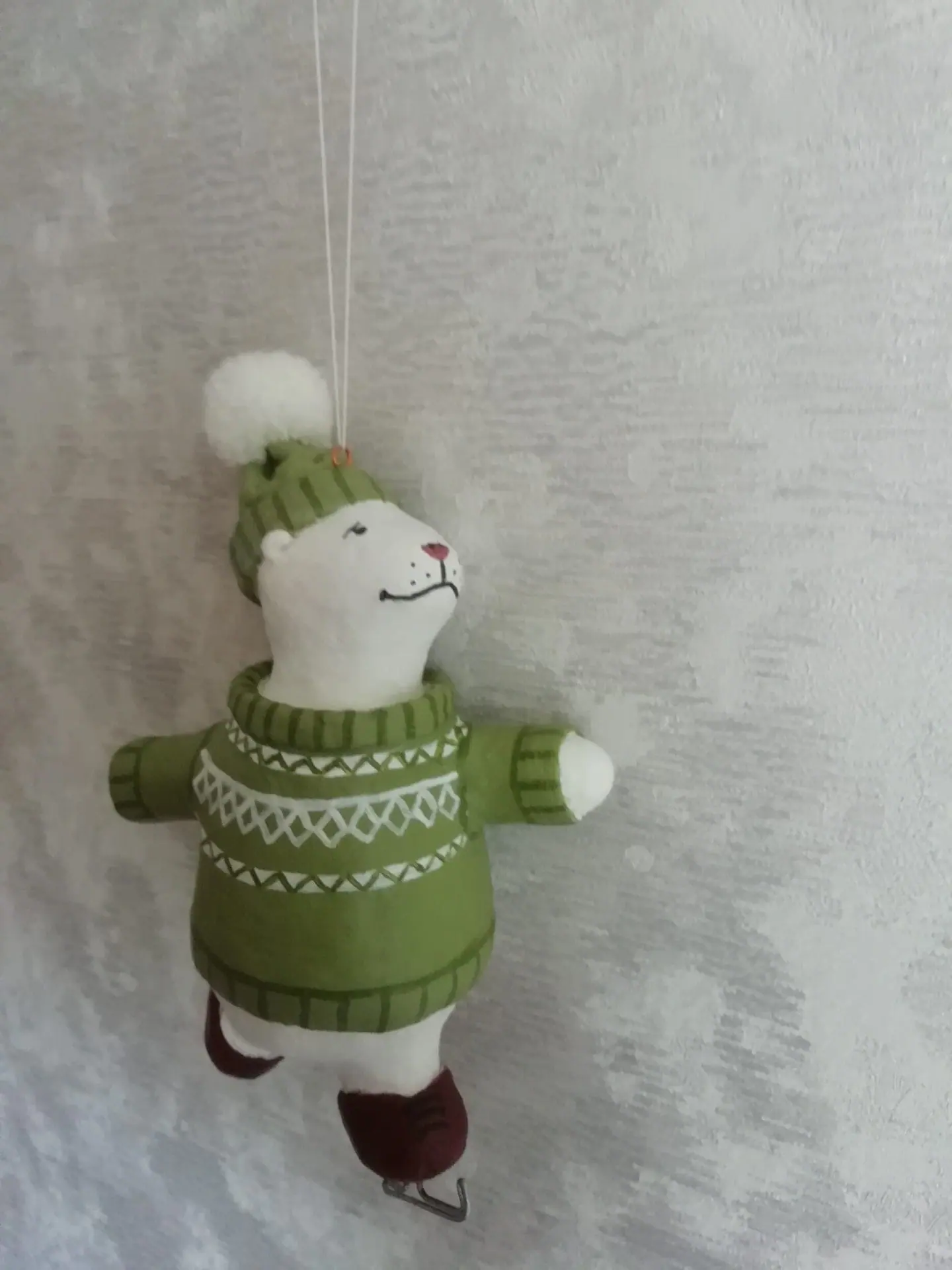 cotton bear on skates a toy made of cotton wool. 6 img 20250412 122849.jpg