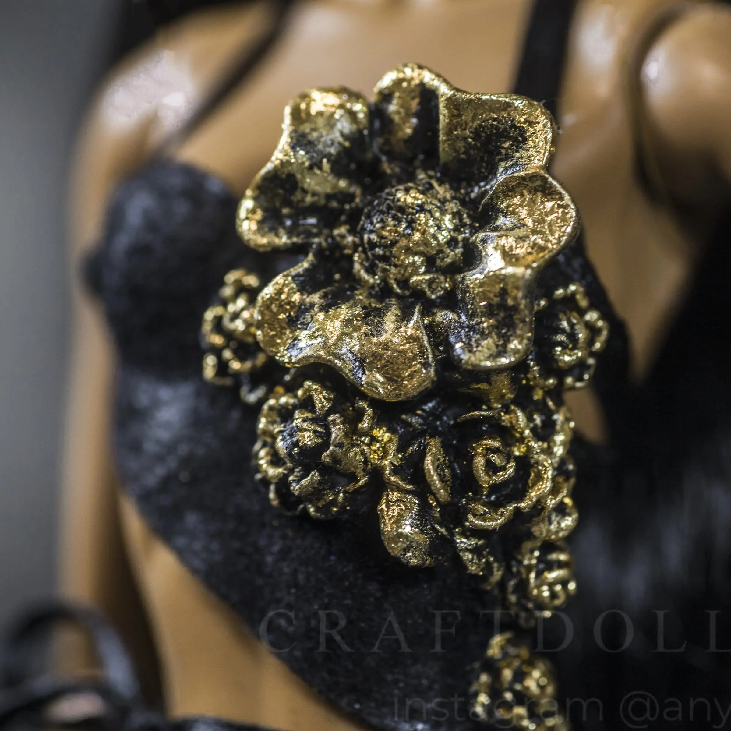 Bodice black flower for Fashion royalty Nu Face doll 3 7.jpg