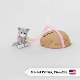 micro cat crochet pattern