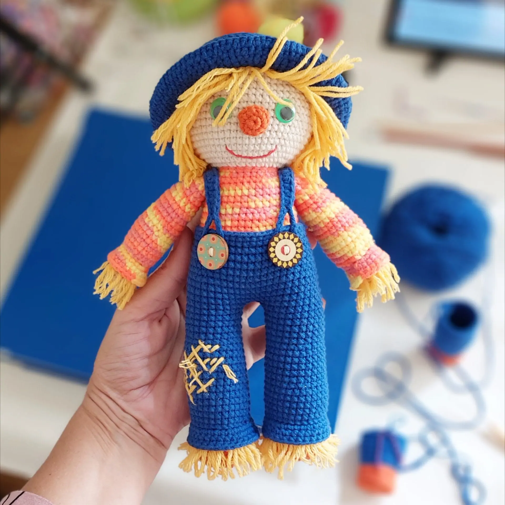 Scarecrow, Crochet Pattern, Halloween toy, ENG/RUS 1 polish 20240904 150316199.jpg