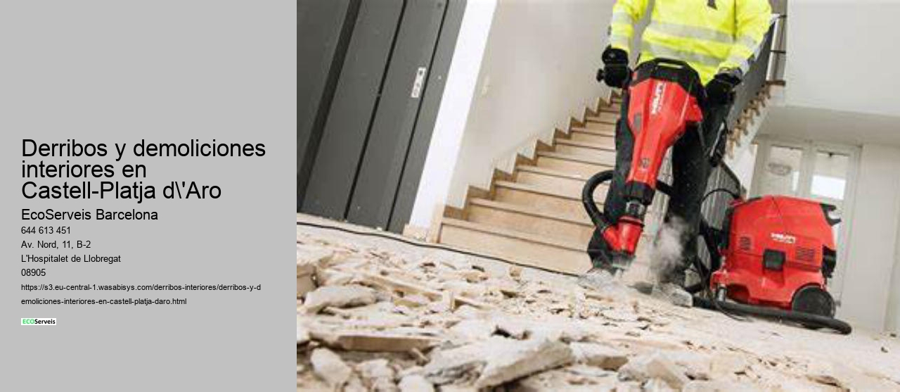 Derribos y demoliciones interiores en Castell-Platja d'Aro