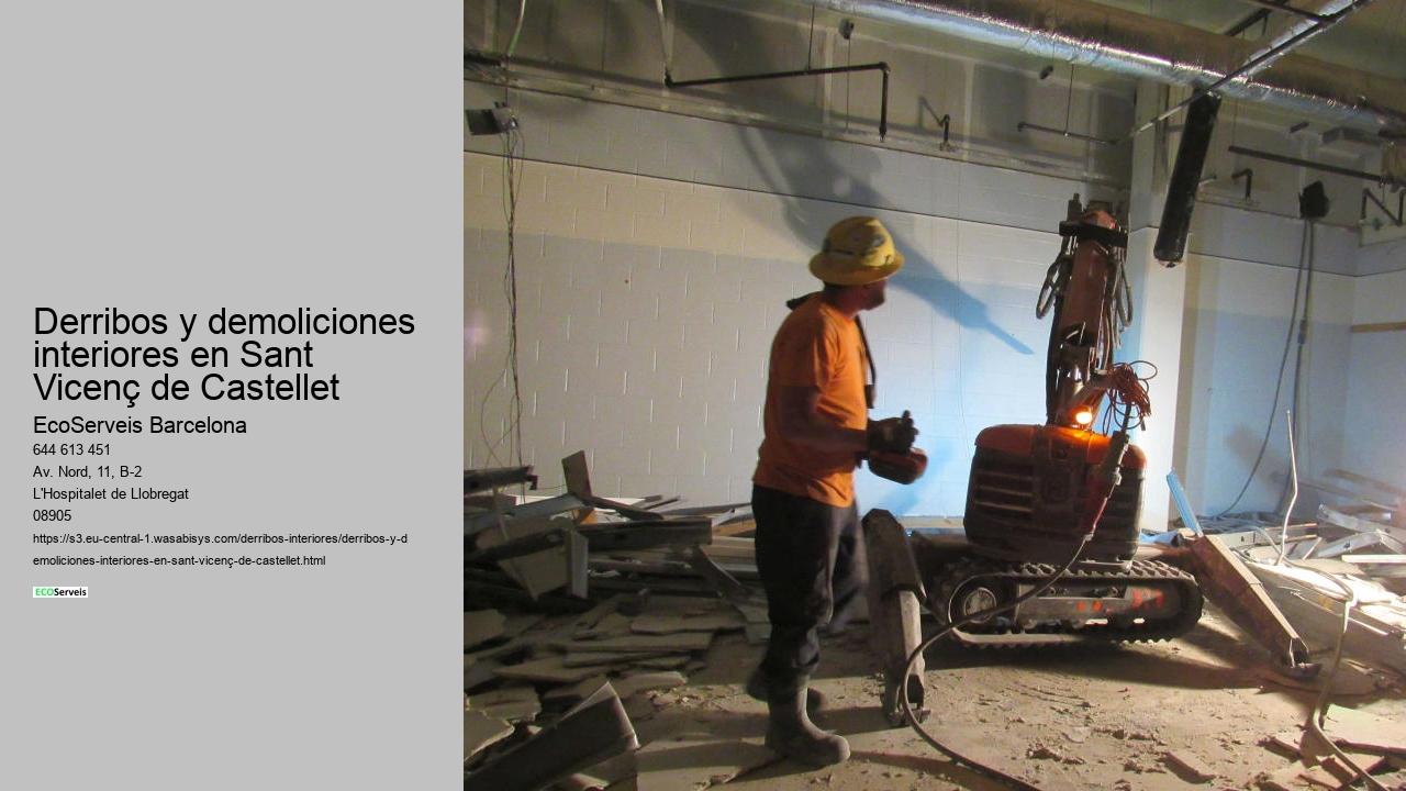 Derribos y demoliciones interiores en Sant Vicenç de Castellet