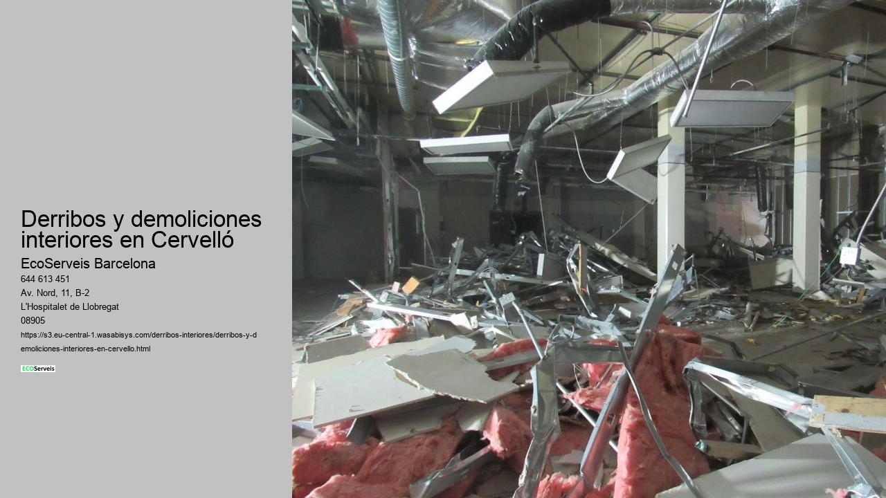 Derribos y demoliciones interiores en Cervelló