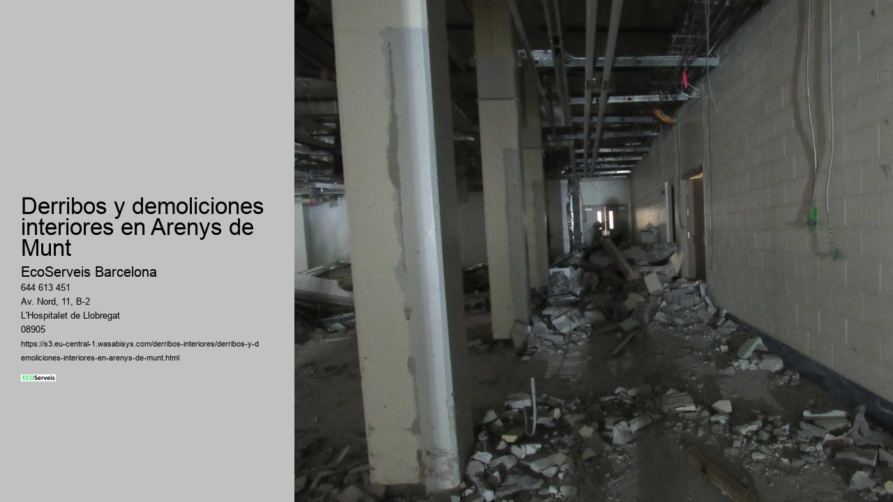 Derribos y demoliciones interiores en Arenys de Munt