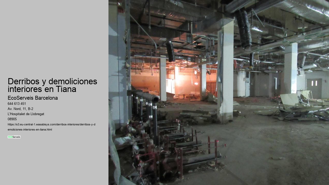 Derribos y demoliciones interiores en Tiana
