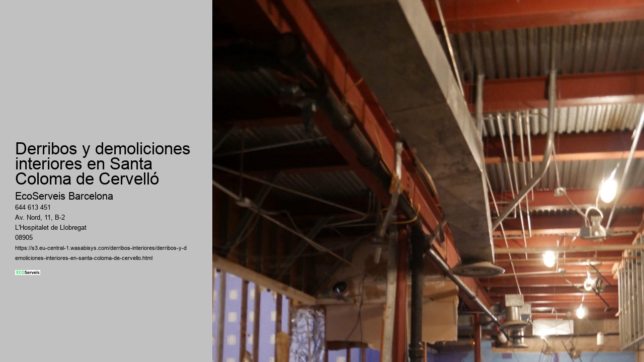 Derribos y demoliciones interiores en Santa Coloma de Cervelló