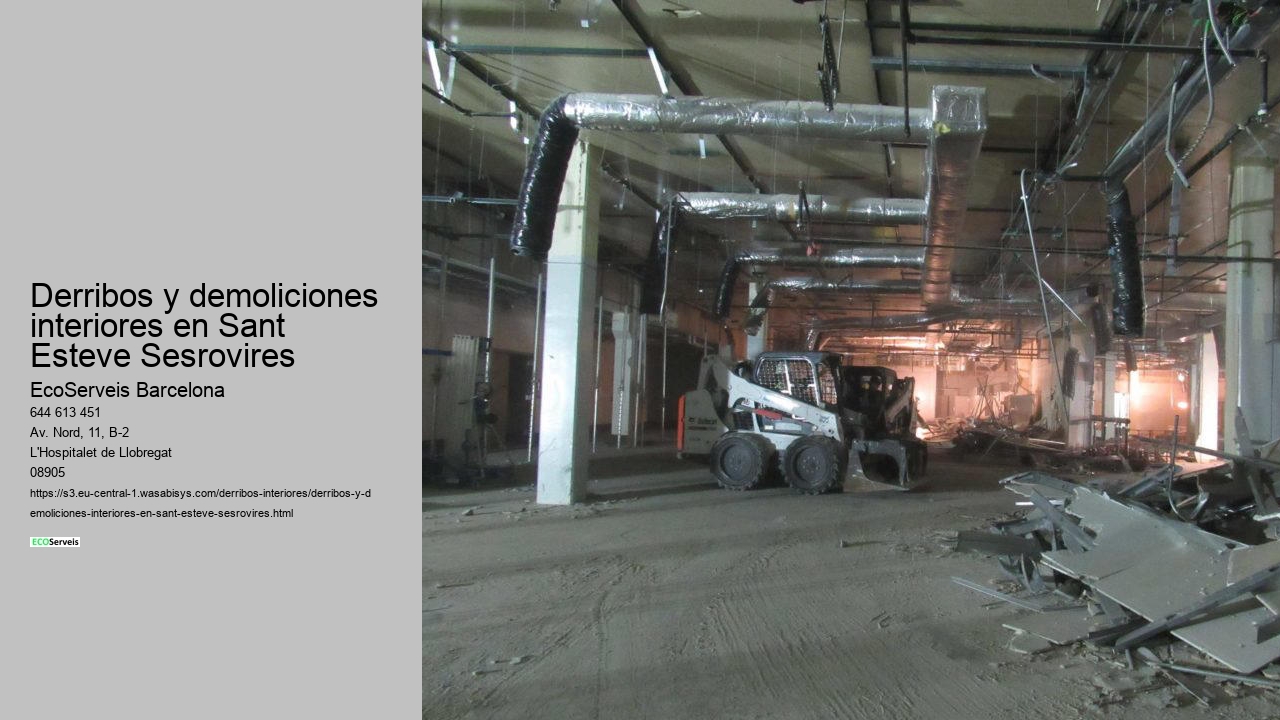 Derribos y demoliciones interiores en Sant Esteve Sesrovires