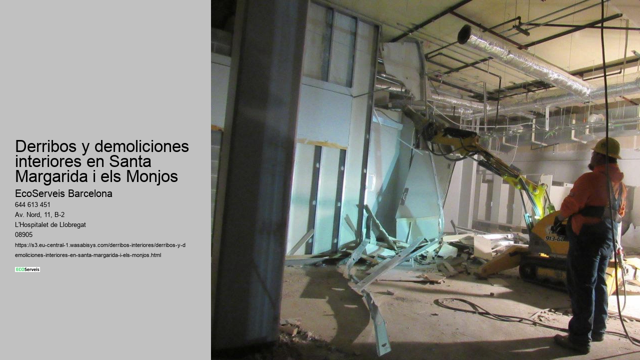 Derribos y demoliciones interiores en Santa Margarida i els Monjos