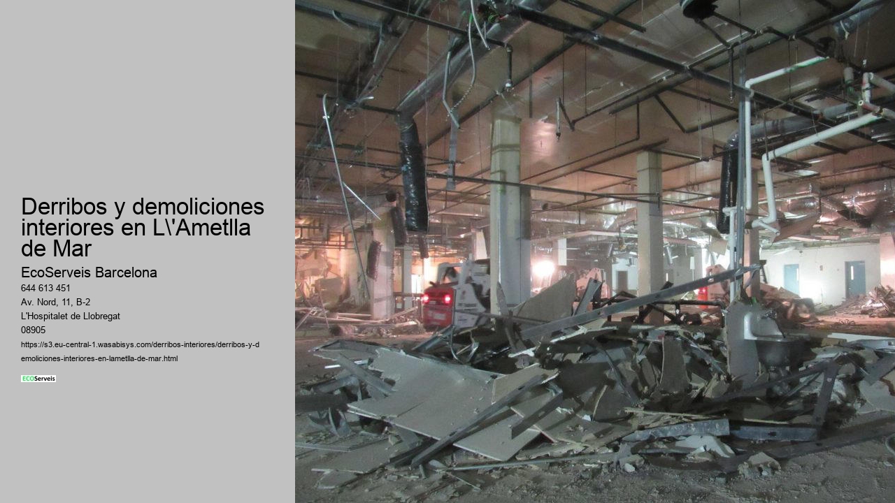 Derribos y demoliciones interiores en L'Ametlla de Mar