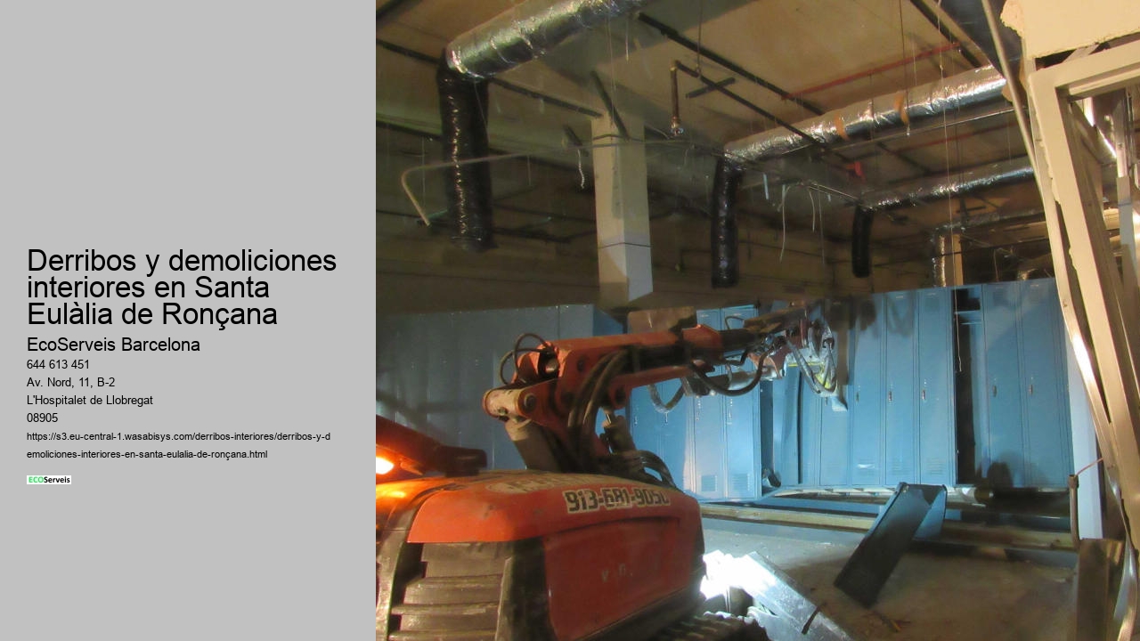 Derribos y demoliciones interiores en Santa Eulàlia de Ronçana