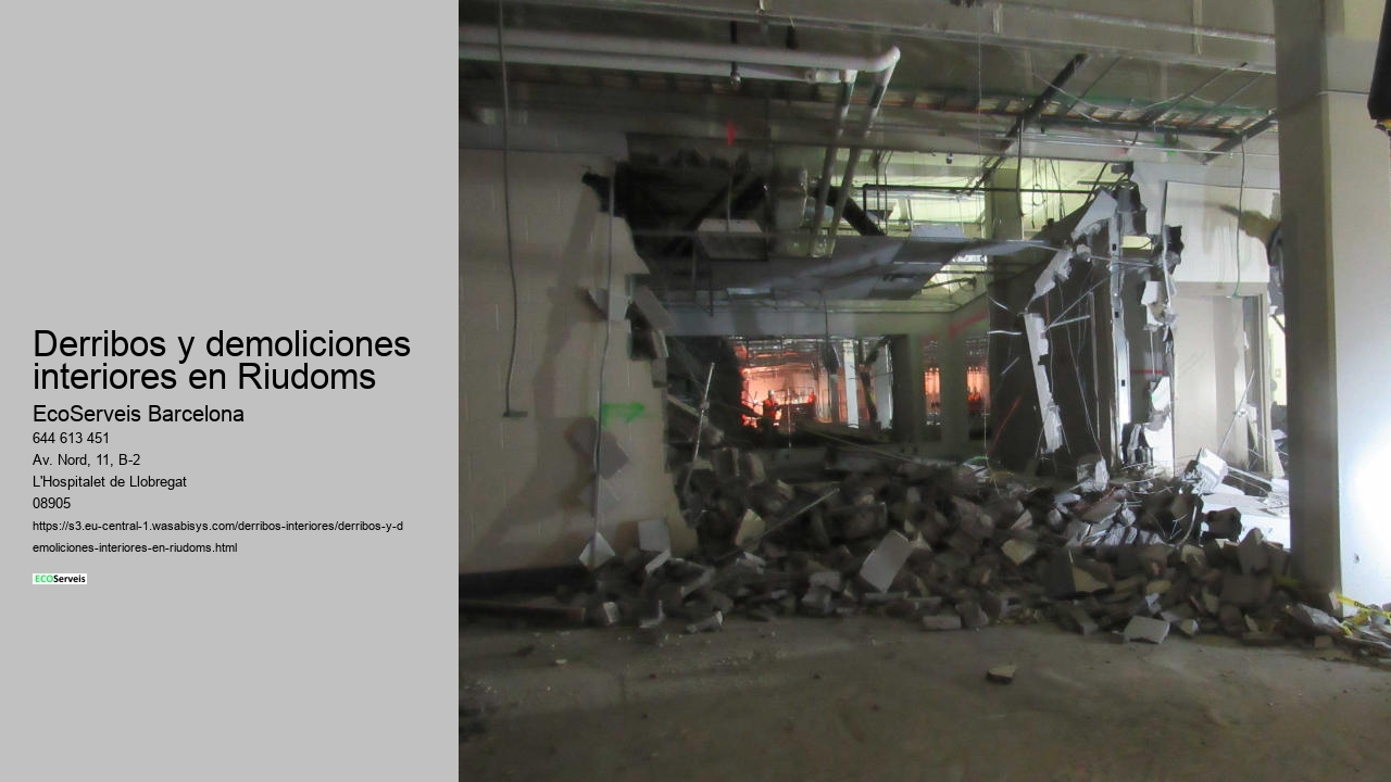 Derribos y demoliciones interiores en Riudoms