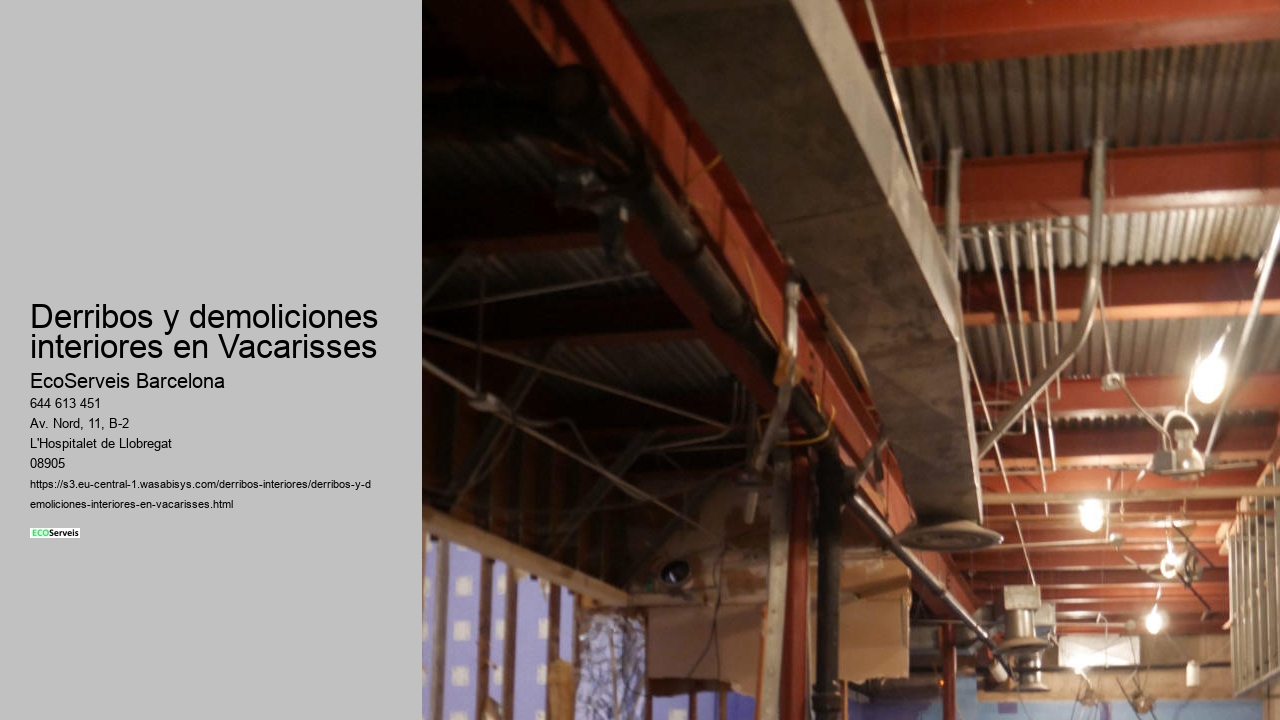 Derribos y demoliciones interiores en Vacarisses