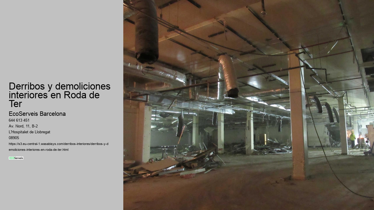 Derribos y demoliciones interiores en Roda de Ter