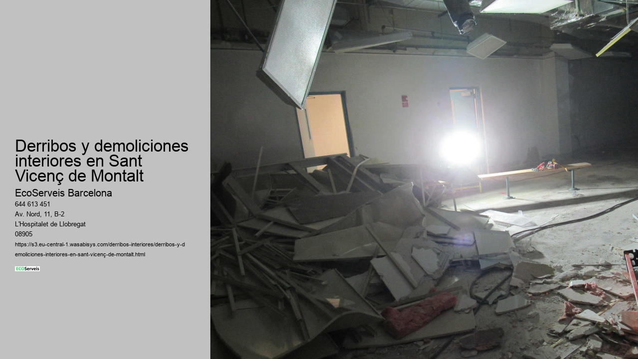 Derribos y demoliciones interiores en Sant Vicenç de Montalt