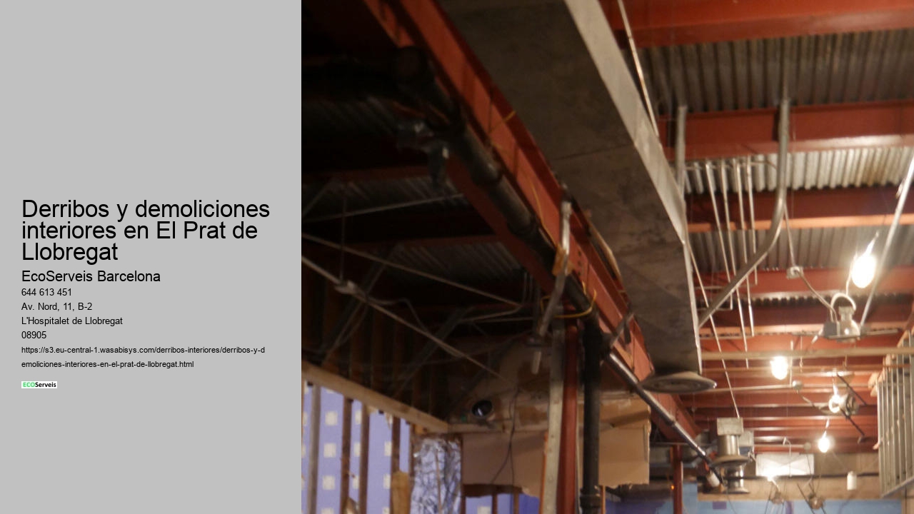 Derribos y demoliciones interiores en El Prat de Llobregat