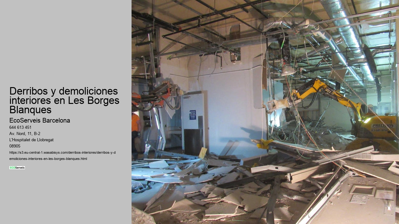 Derribos y demoliciones interiores en Les Borges Blanques