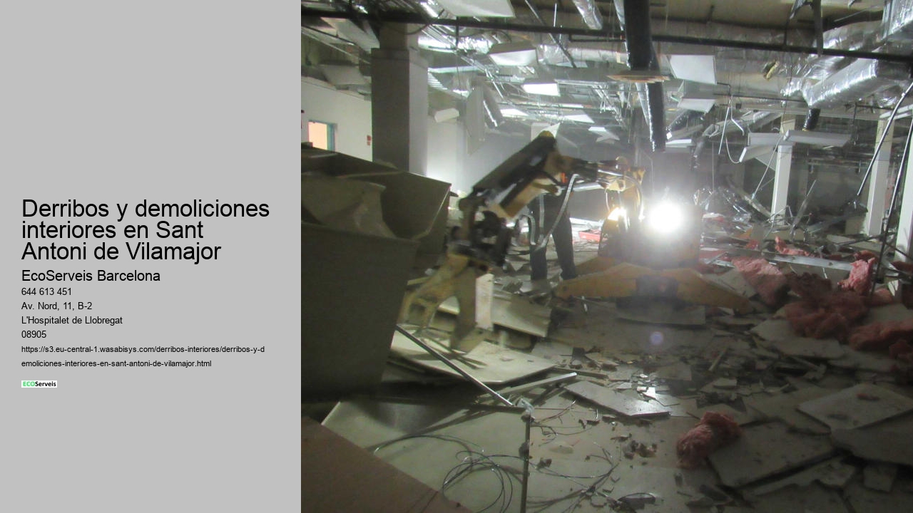 Derribos y demoliciones interiores en Sant Antoni de Vilamajor