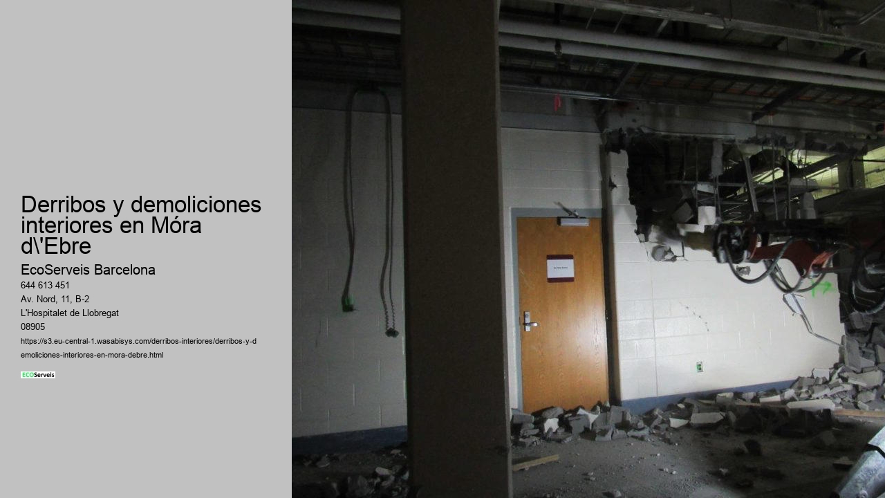 Derribos y demoliciones interiores en Móra d'Ebre