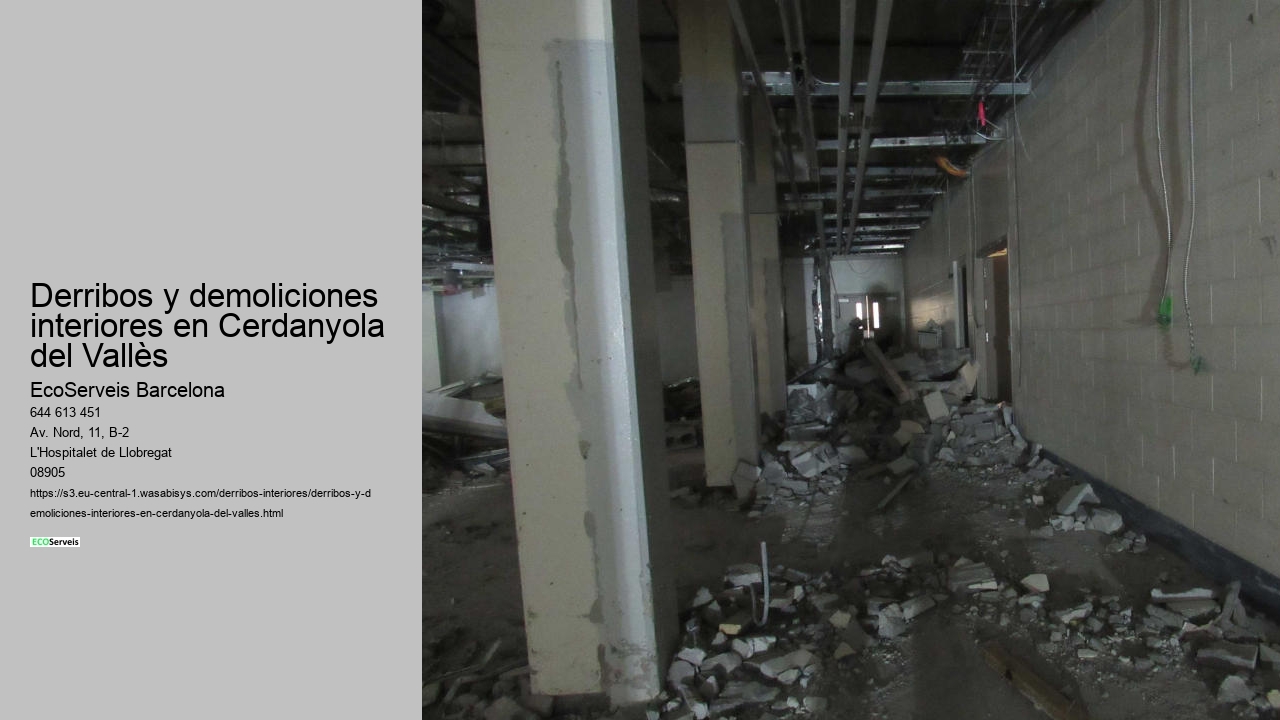 Derribos y demoliciones interiores en Cerdanyola del Vallès