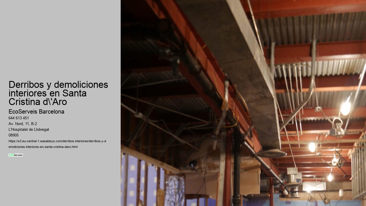 Derribos y demoliciones interiores en Santa Cristina d'Aro