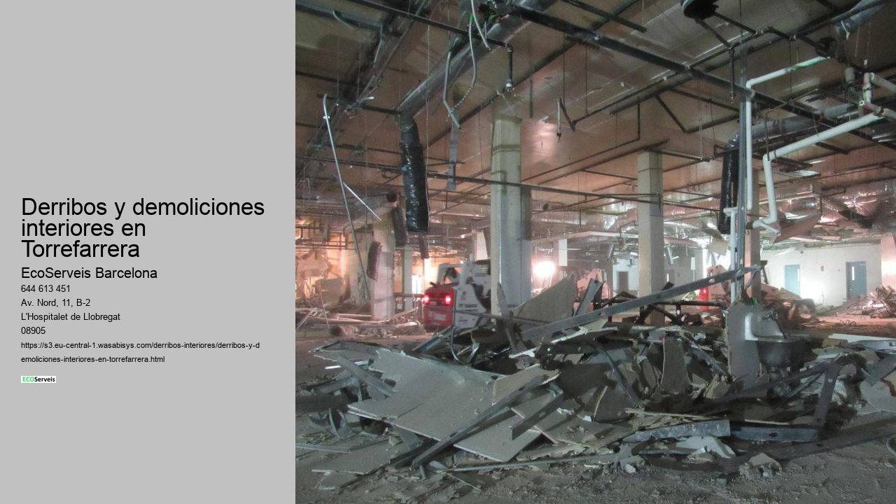 Derribos y demoliciones interiores en Torrefarrera