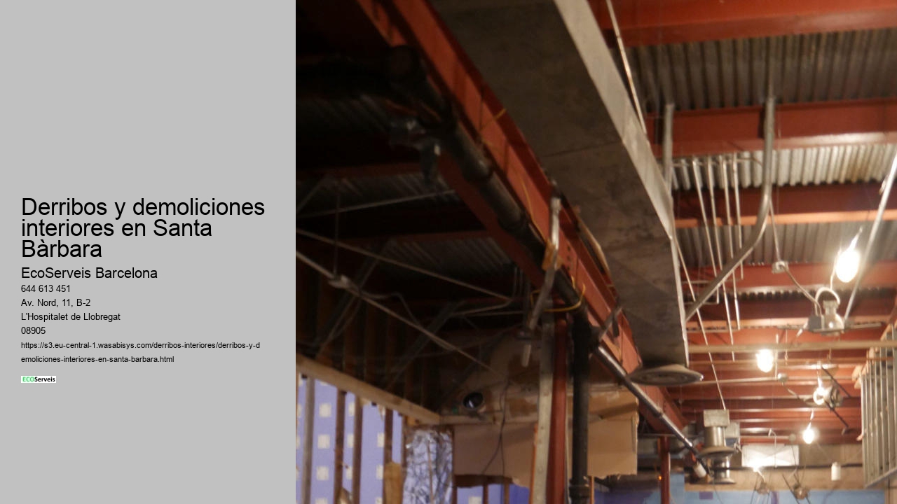 Derribos y demoliciones interiores en Santa Bàrbara