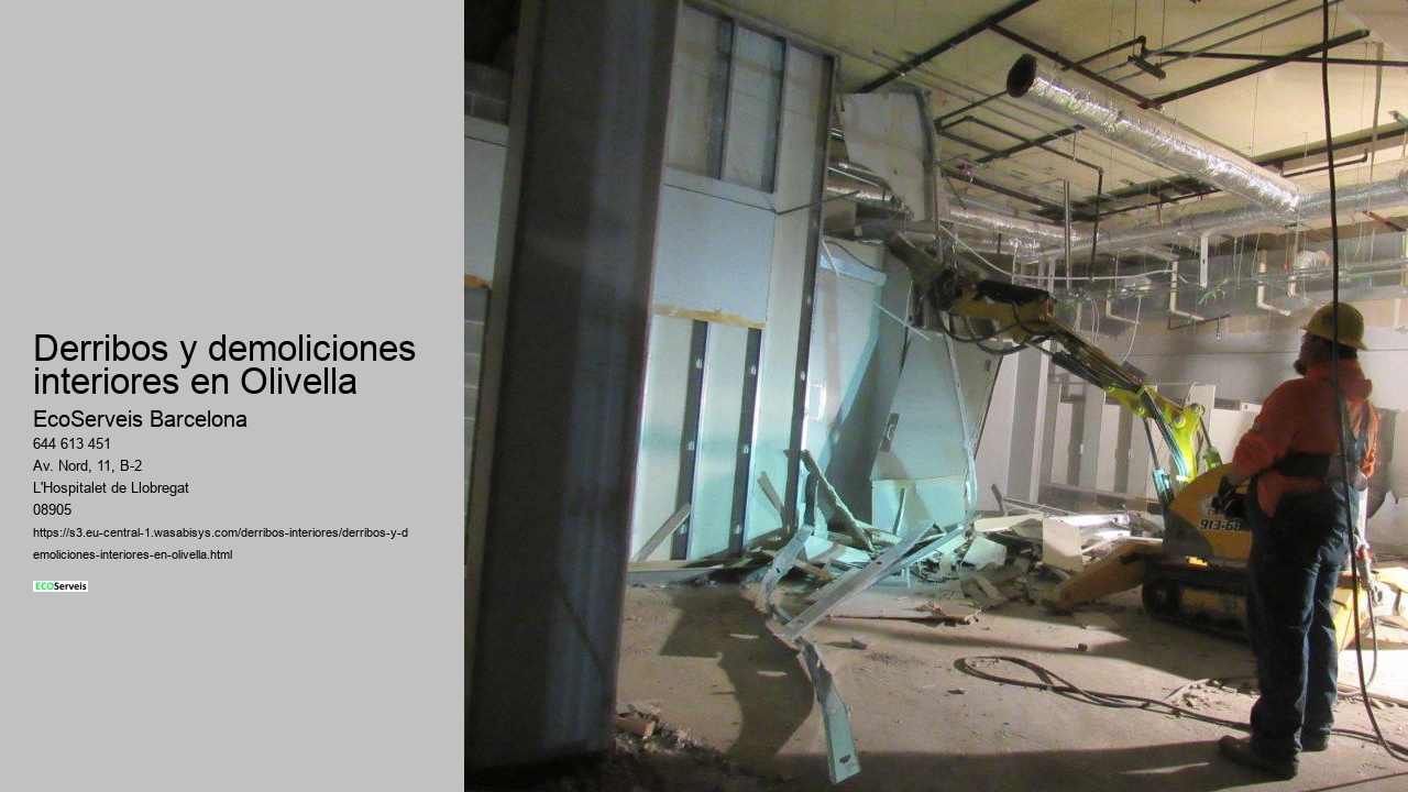Derribos y demoliciones interiores en Olivella