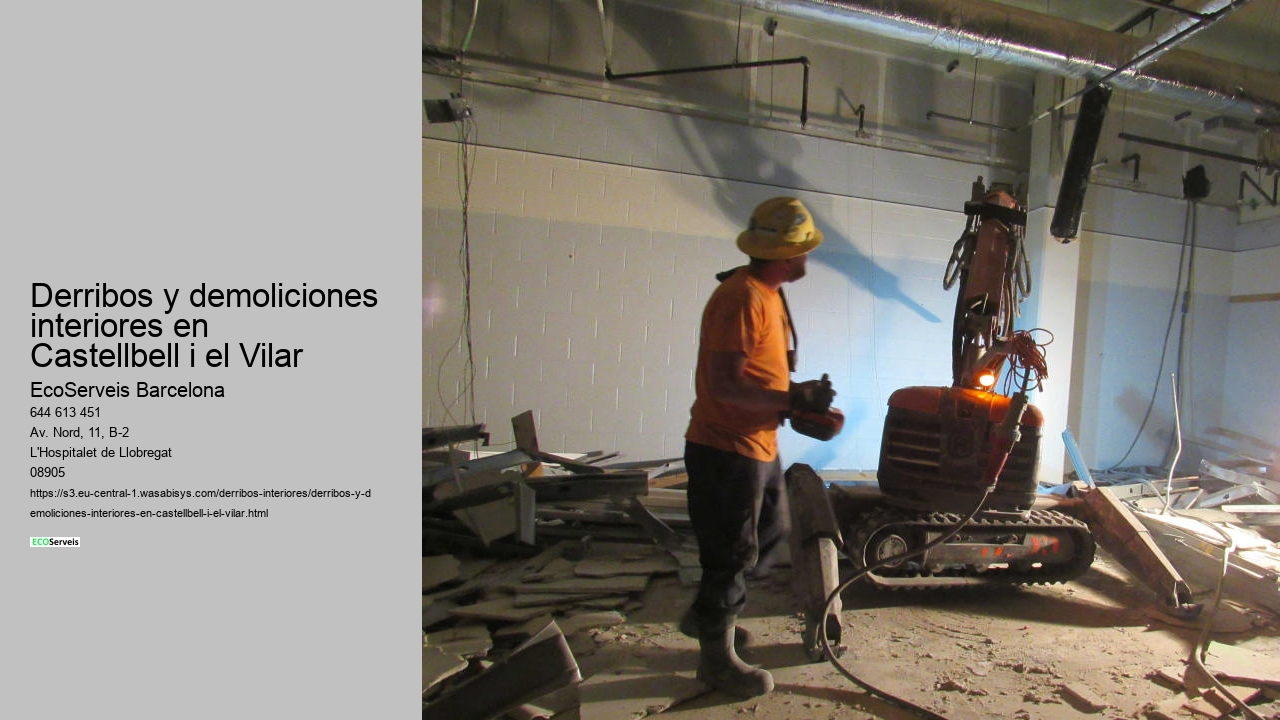 Derribos y demoliciones interiores en Castellbell i el Vilar
