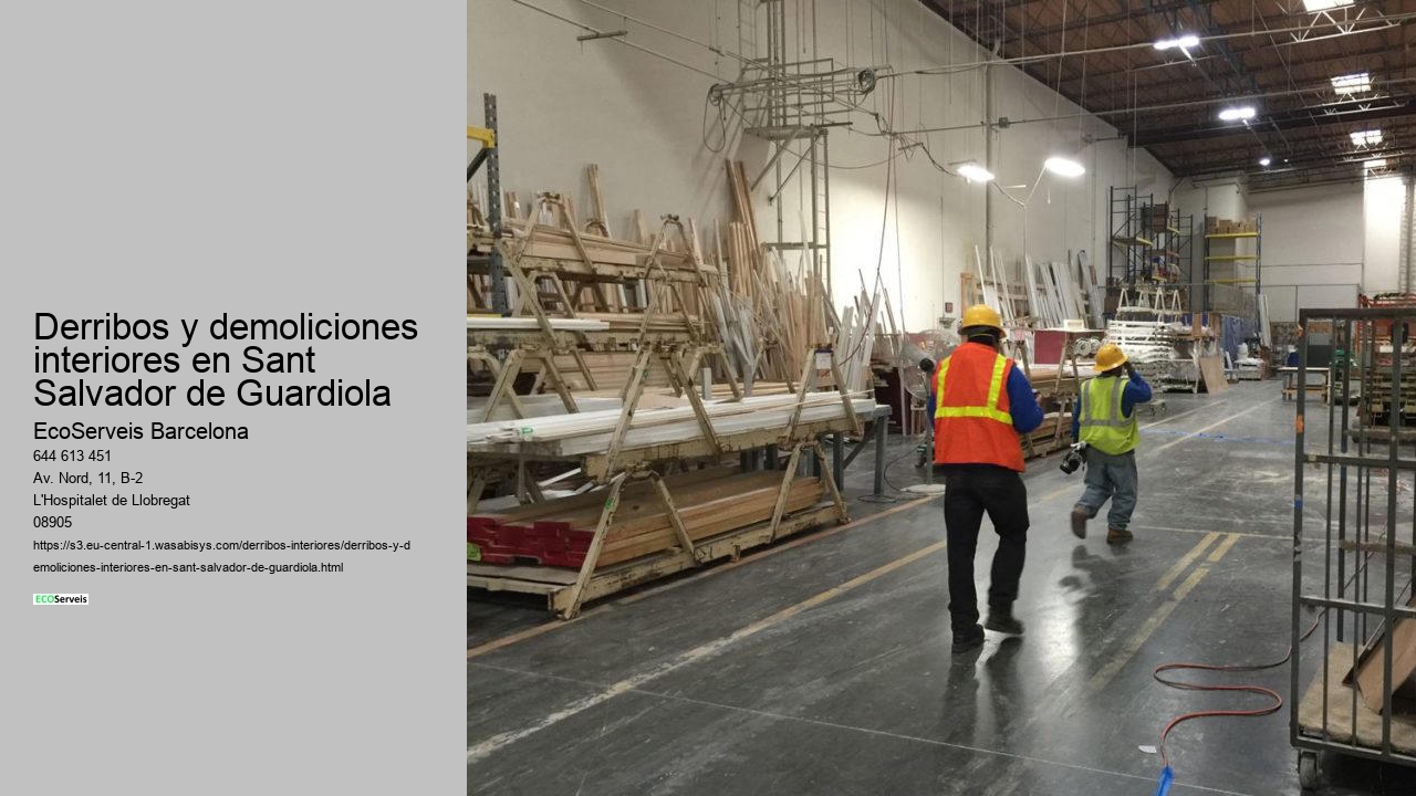 Derribos y demoliciones interiores en Sant Salvador de Guardiola