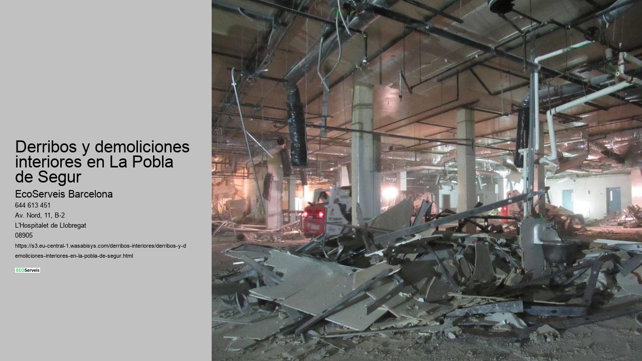 Derribos y demoliciones interiores en La Pobla de Segur