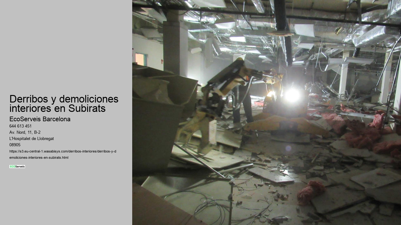 Derribos y demoliciones interiores en Subirats