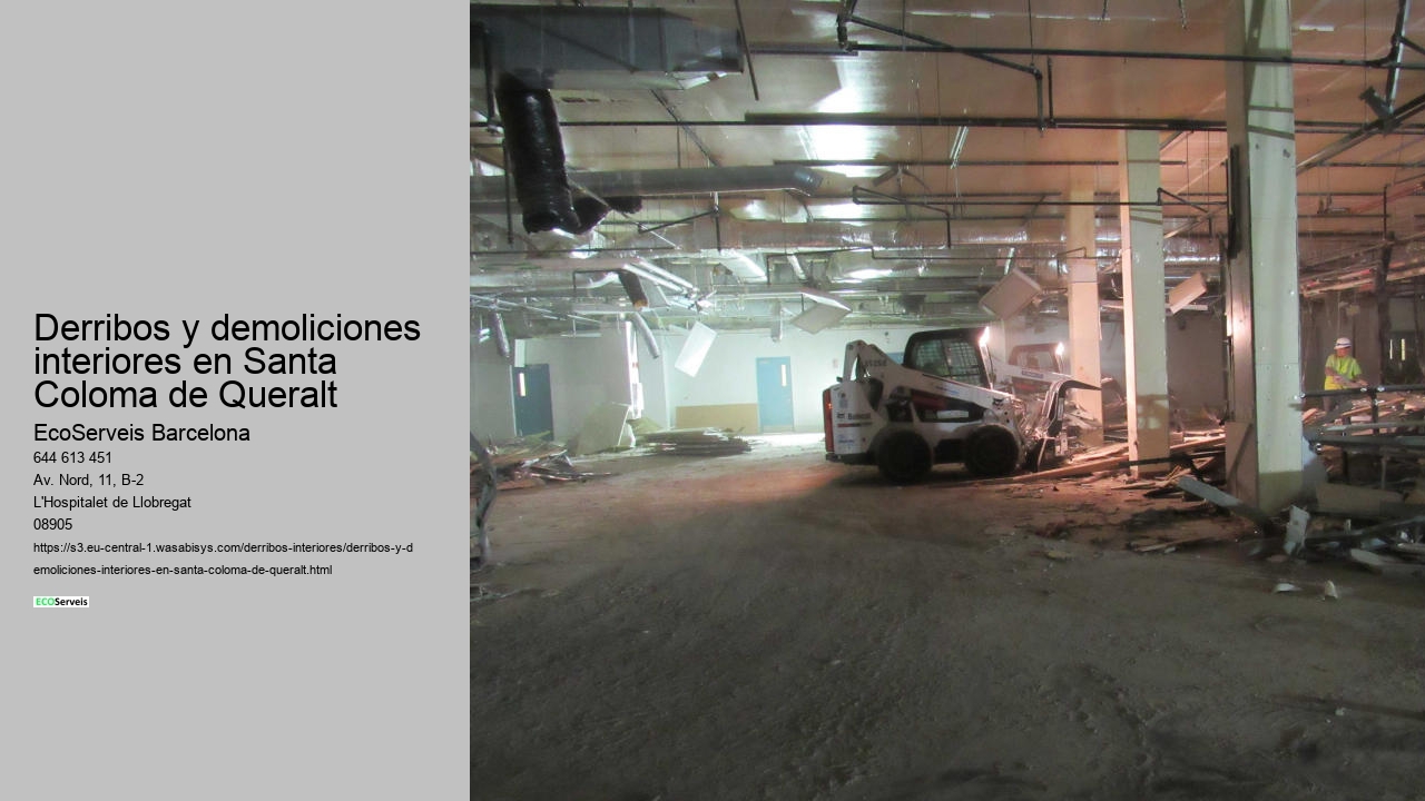 Derribos y demoliciones interiores en Santa Coloma de Queralt