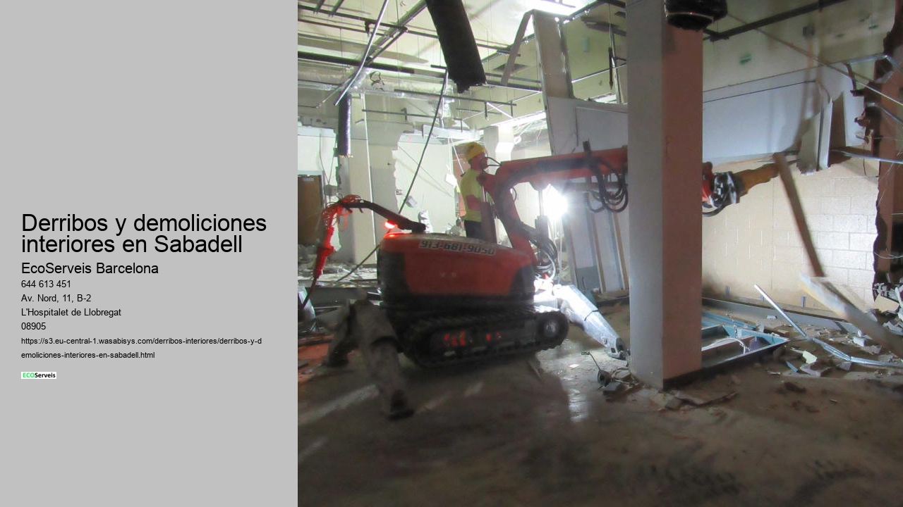 Derribos y demoliciones interiores en Sabadell