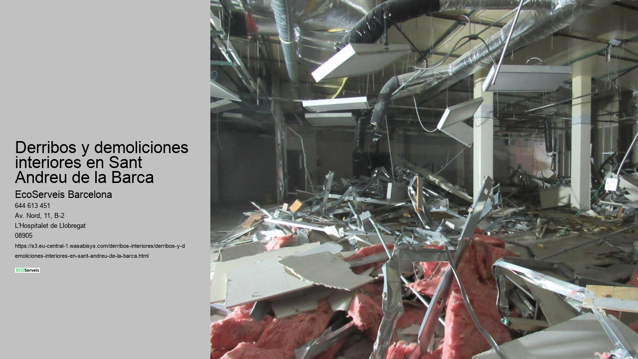 Derribos y demoliciones interiores en Sant Andreu de la Barca