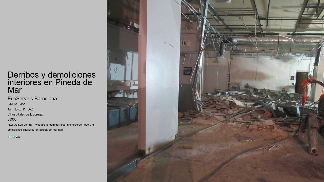 Derribos y demoliciones interiores en Pineda de Mar