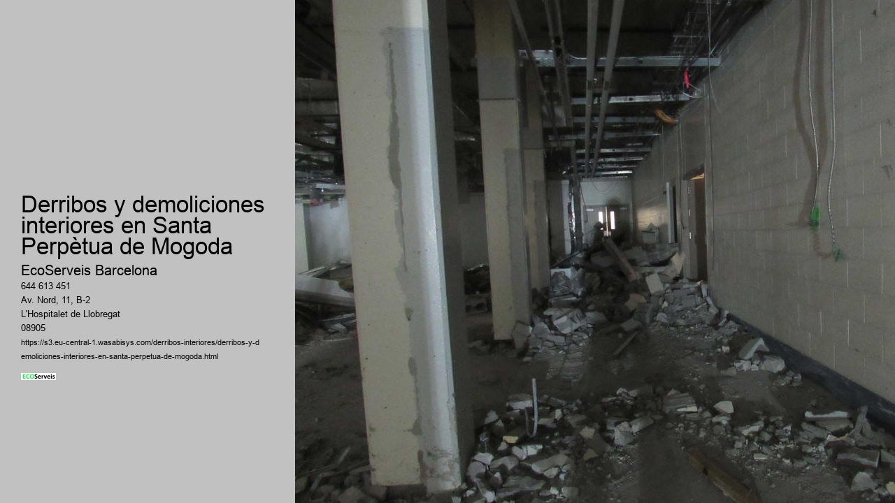 Derribos y demoliciones interiores en Santa Perpètua de Mogoda