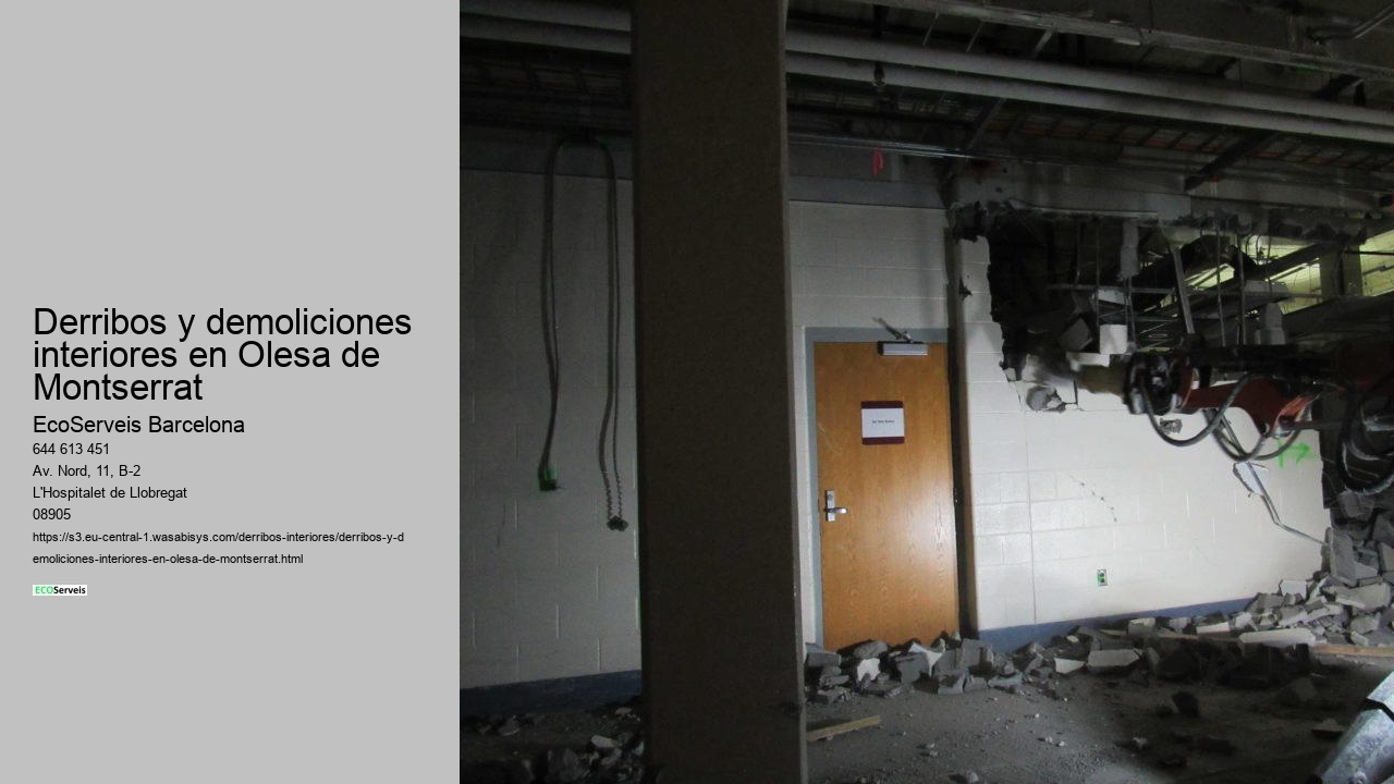 Derribos y demoliciones interiores en Olesa de Montserrat