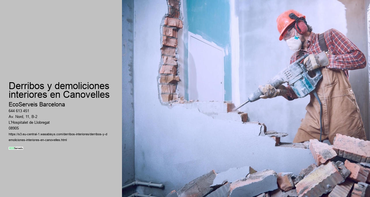 Derribos y demoliciones interiores en Canovelles