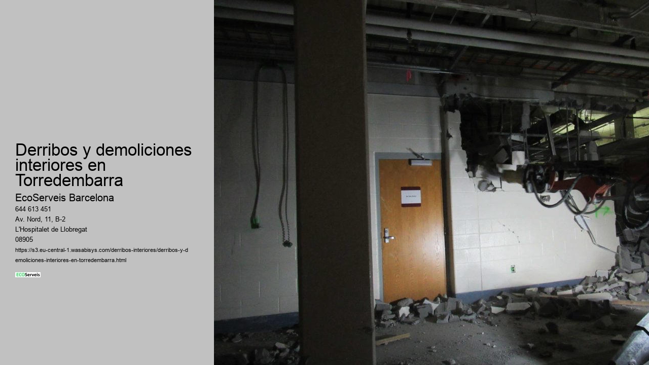 Derribos y demoliciones interiores en Torredembarra