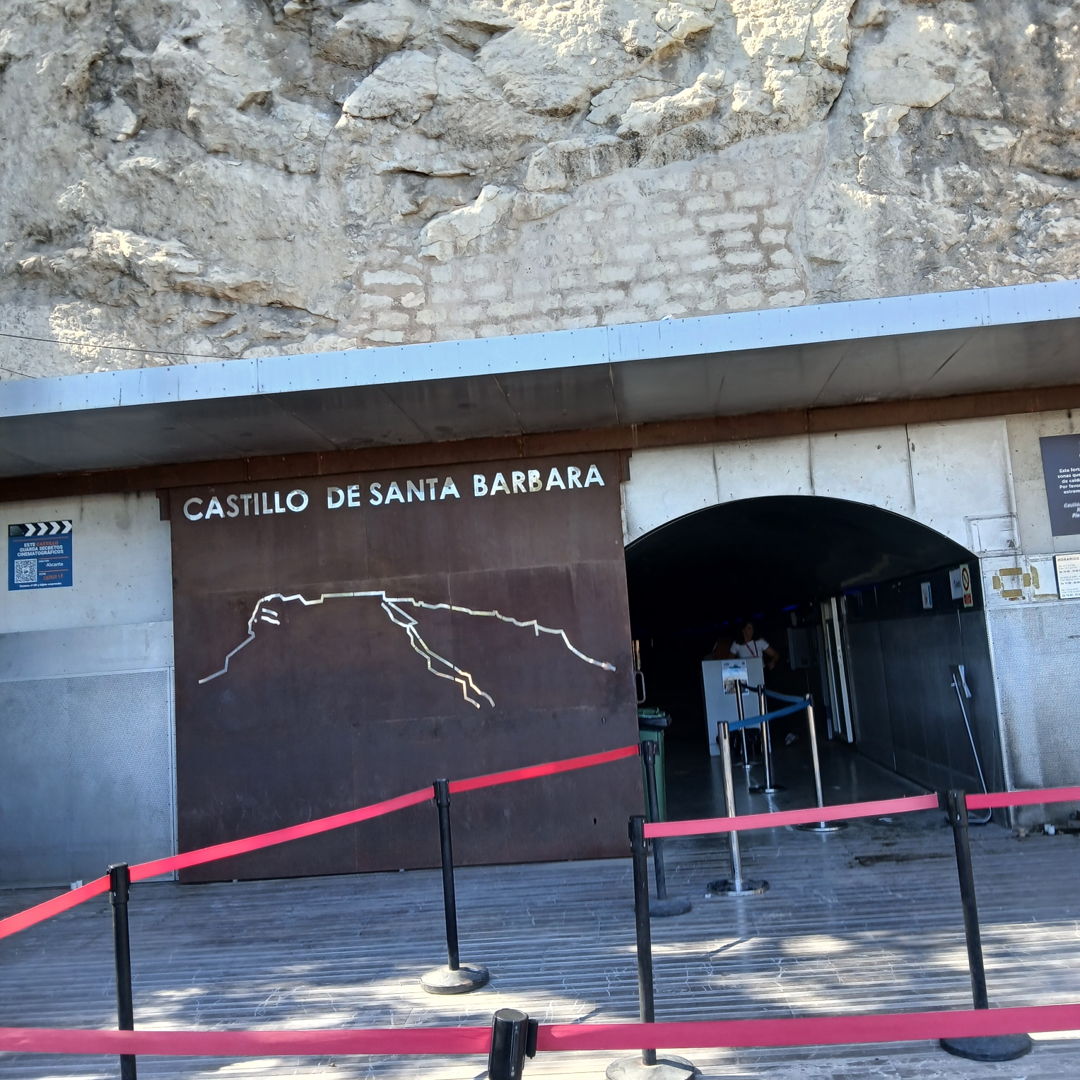 Entrance to the lift leading to Castillo De Santa Barbara