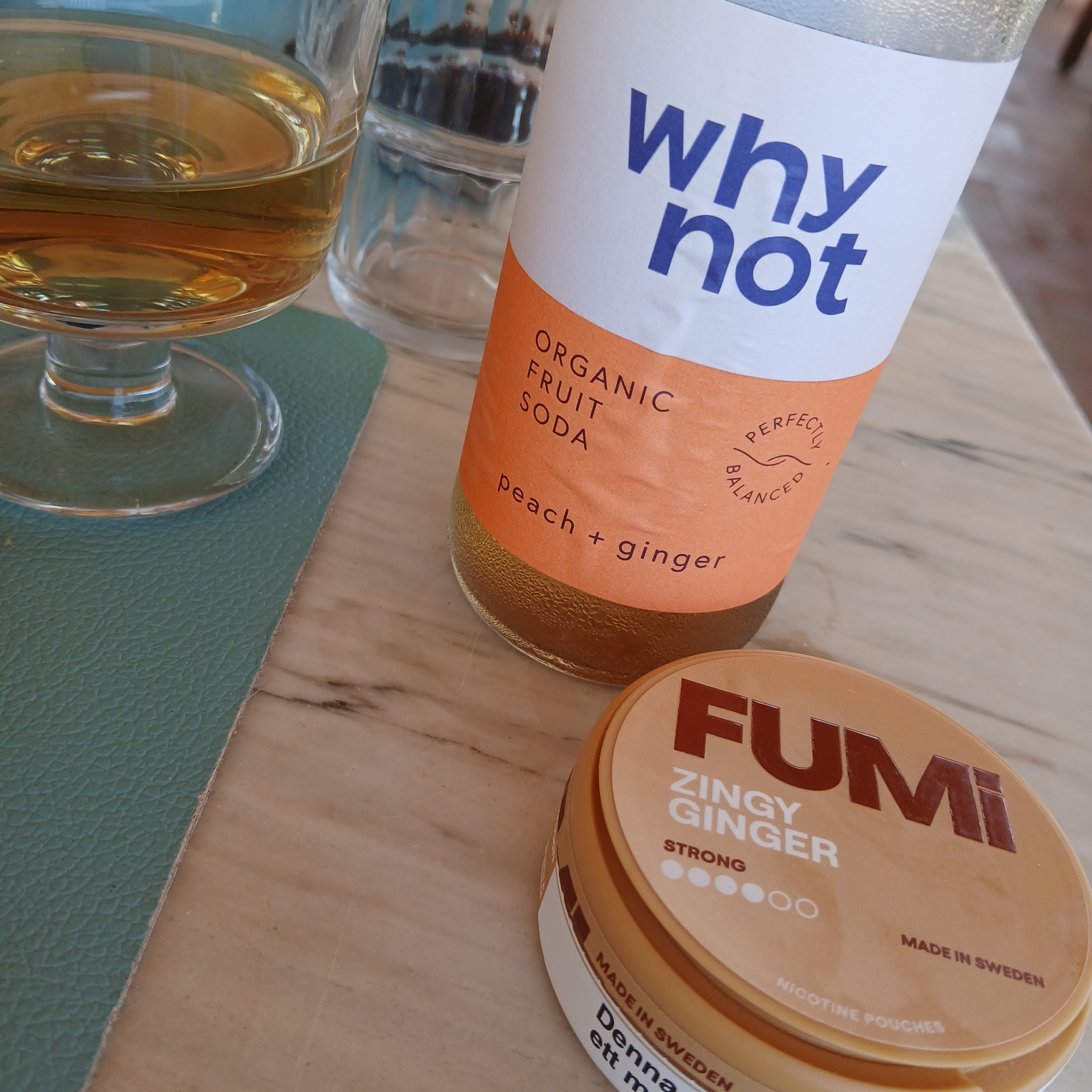 I do appreciate a good flavor match. 
Fumi Nicopods with Zingy Ginger flavor and the Why Not Peach & Ginger Soda