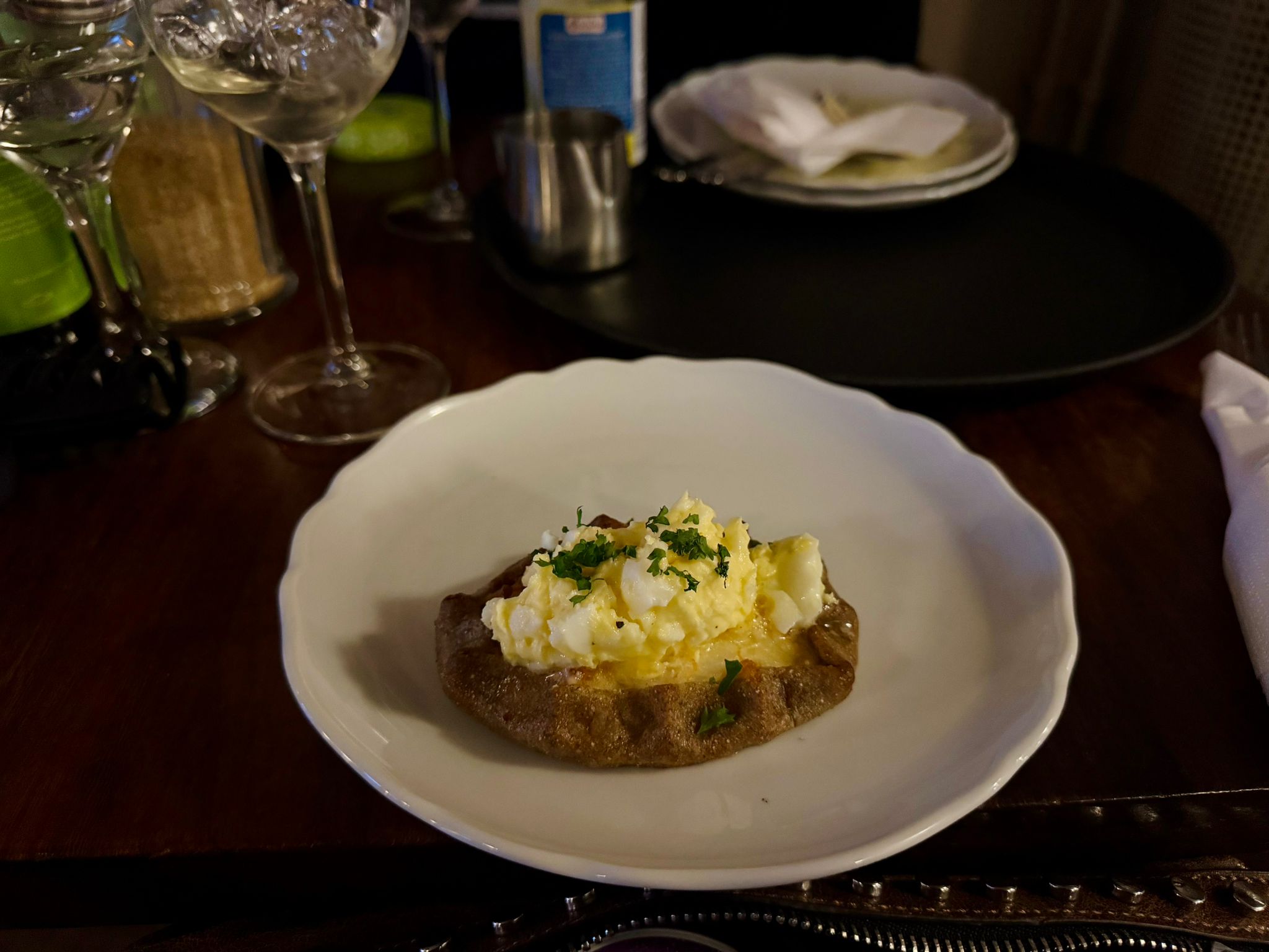A Karelian pirogi. It was delicious! Served at Cafe Engel.
