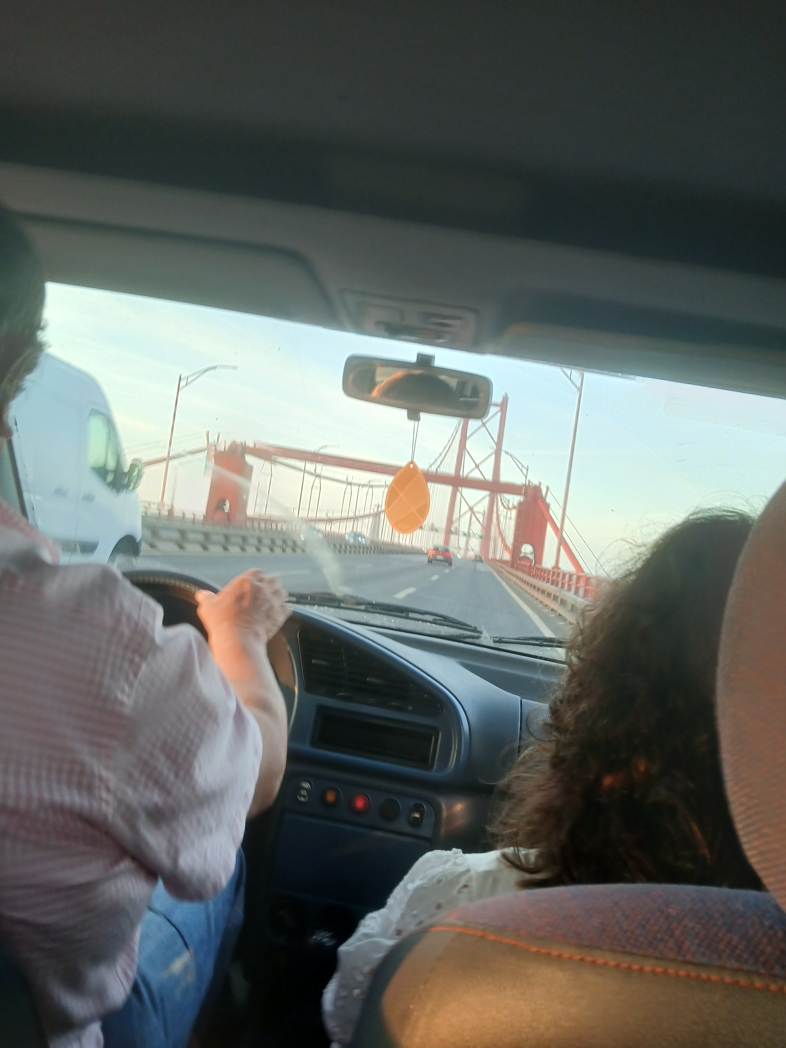 On our way to Zavial in the early hours of the day. If you squint you can see Jesus