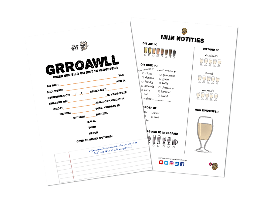 bier proefformulieren en notitie download gratis