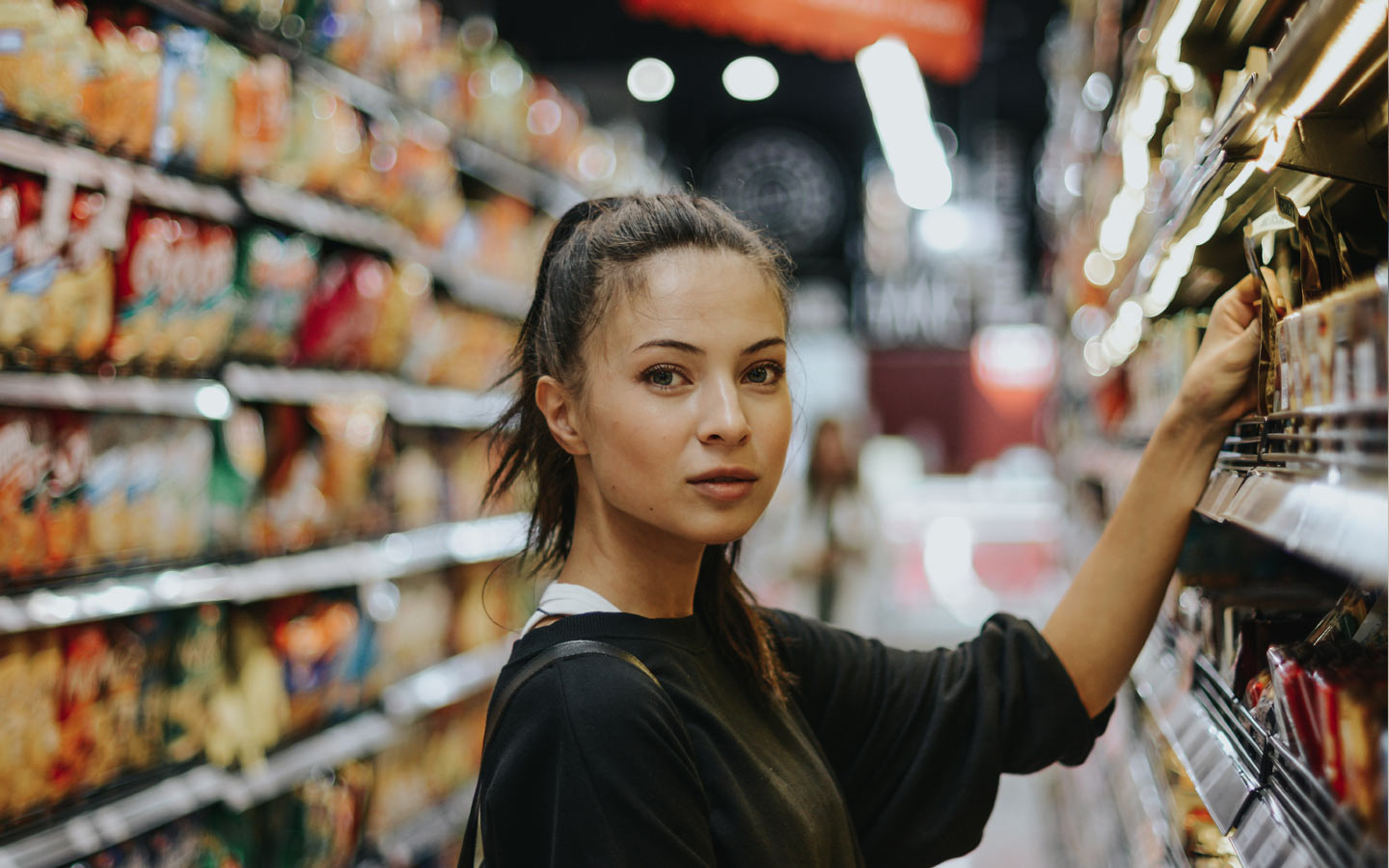 In de supermarkt trek ik dit uit het schap!