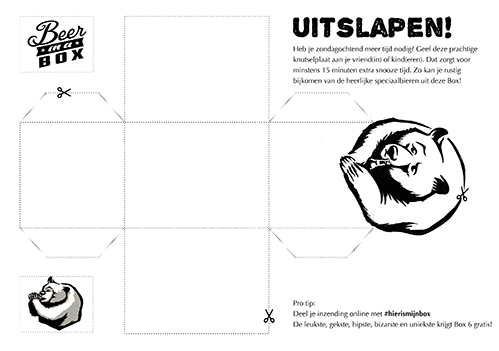 knutselen met de Beer box knippen en kleuren