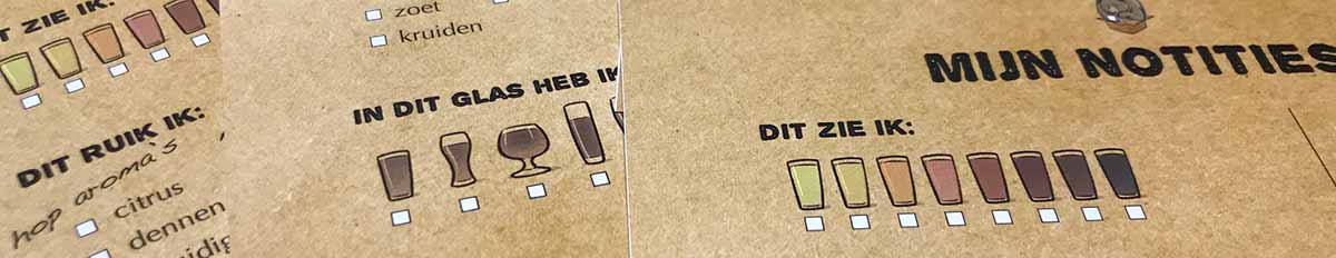 Noteer dingen en schrijf ze op qua bieren voor je proeverij