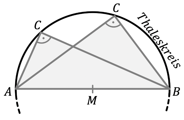 Mathematik; Dreiecke; 1. Langzeitgymi; Thaleskreis: Definition, Konstruktion & Aufgaben